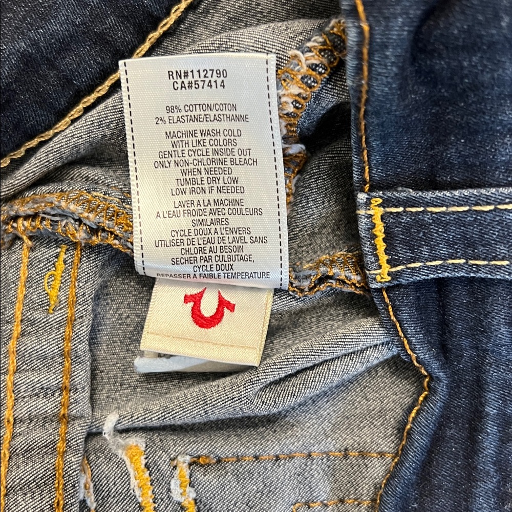 True Religion Misty Dark Flap Pocket Skinny Stretch Jeans Vintage Low Rise 31 - Picture 10 of 15
